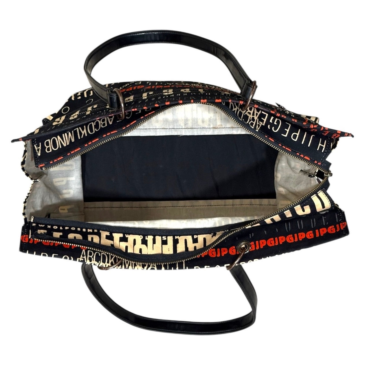 JEAN PAUL GAULTIER TYPO CANVAS BAG