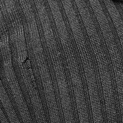 JEAN PAUL GAULTIER RIBBED OFF SHOULDER CARDIGAN TOP