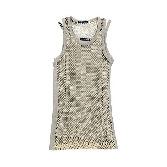 DOLCE & GABBANA TWO PIECES BEIGE TANKTOP