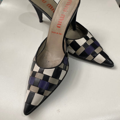 miu miu pixel pattern heels