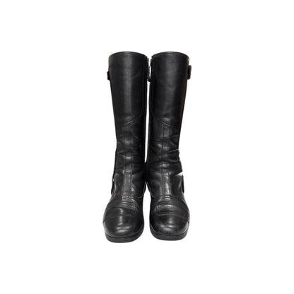 MIUMIU 00S BLACK BUCKLE BIKER BOOTS