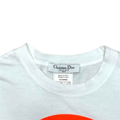 CHRISTIAN DIOR 2001 WHITE SMILEY GRAPHIC TOP