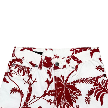 GUCCI BY TOM FORD FLORAL PRINT FLARED JEANS