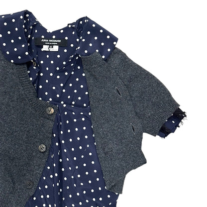 JUNYA WATANABE 2007 POLKA DOT CARDIGAN WRAP DRESS