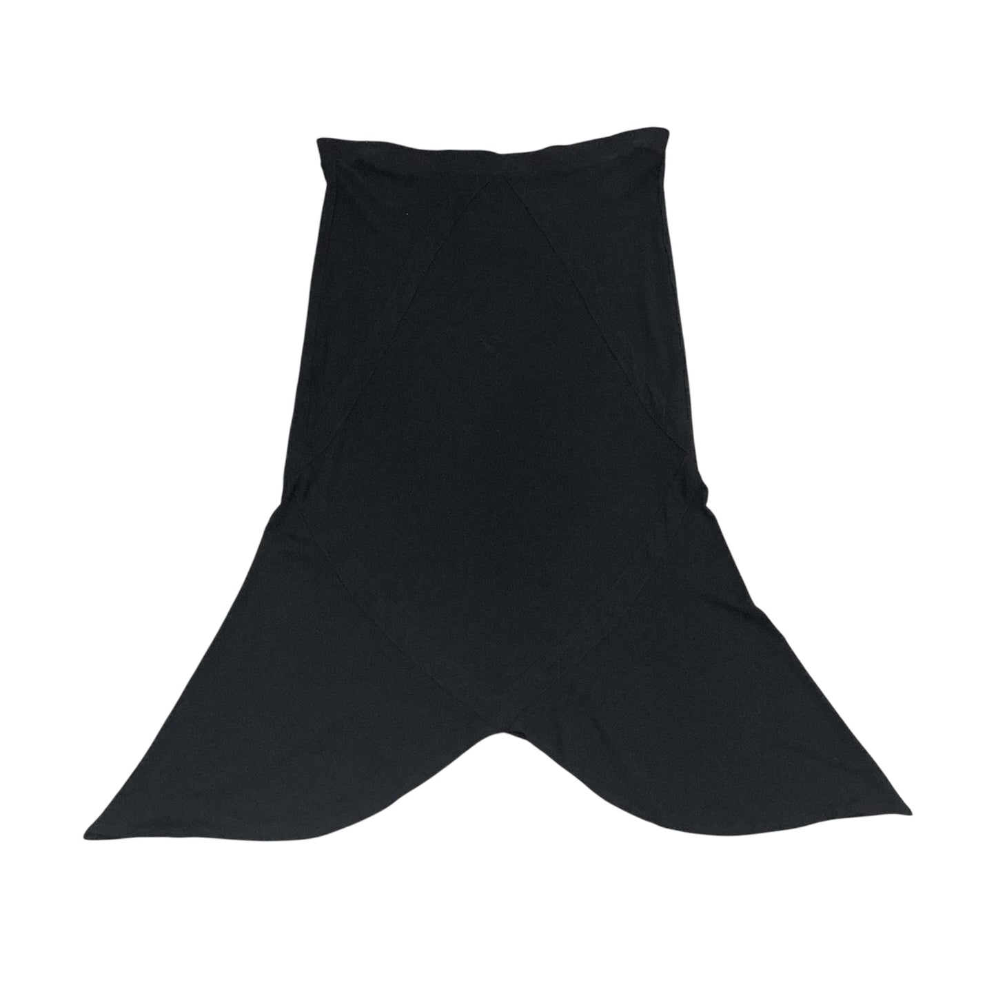 YVES SAINT LAURENT RIVE GAUCHE BLACK ASYMMETRIC SKIRT