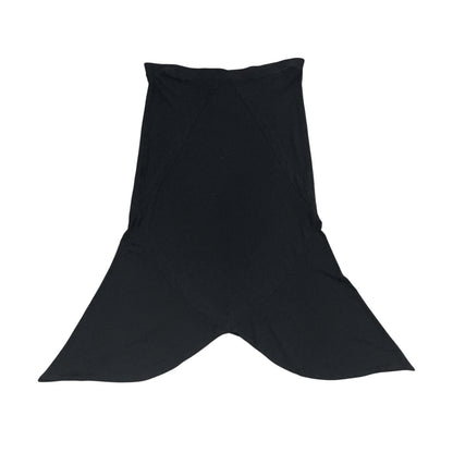 YVES SAINT LAURENT RIVE GAUCHE BLACK ASYMMETRIC SKIRT