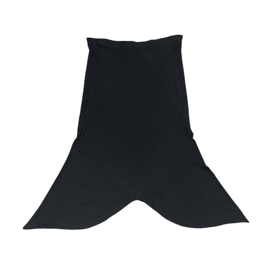 YVES SAINT LAURENT RIVE GAUCHE BLACK ASYMMETRIC SKIRT