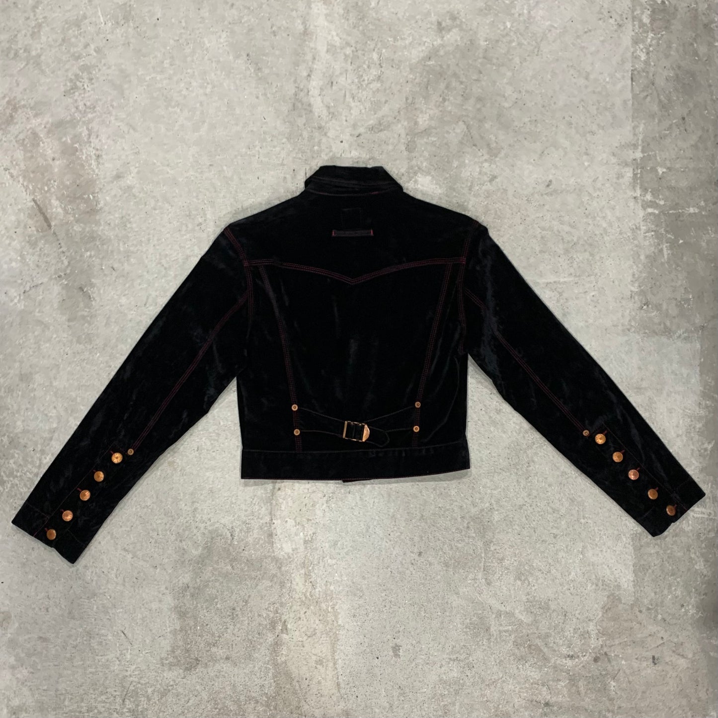 JEAN PUAL GAULTIER  crop velvet jacket