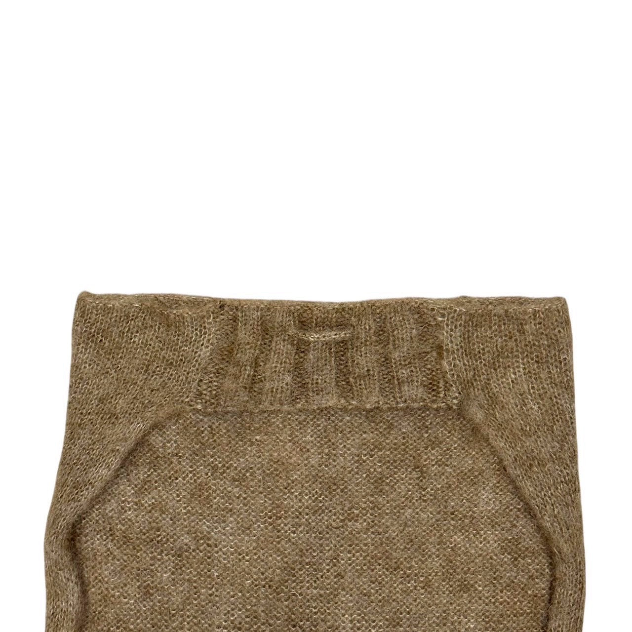 JEAN PAUL GAULTIER BROWN KNITTED DRAPE TOP