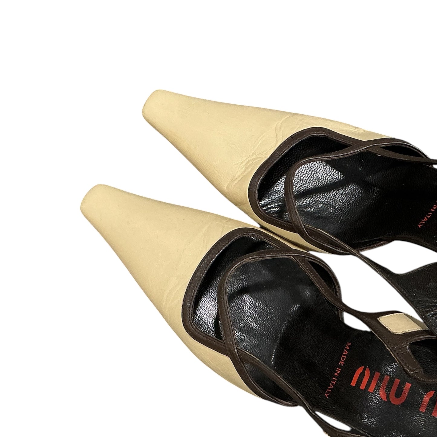 MIU MIU BEDIGE KITTEN HEELS