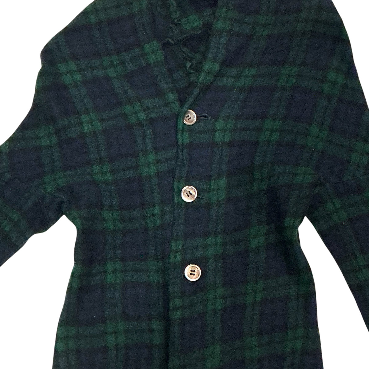 COMME DES GARÇON AD1998 PLAID WOOL ASYMMETRICAL TOPS