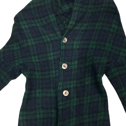 COMME DES GARÇON AD1998 PLAID WOOL ASYMMETRICAL TOPS