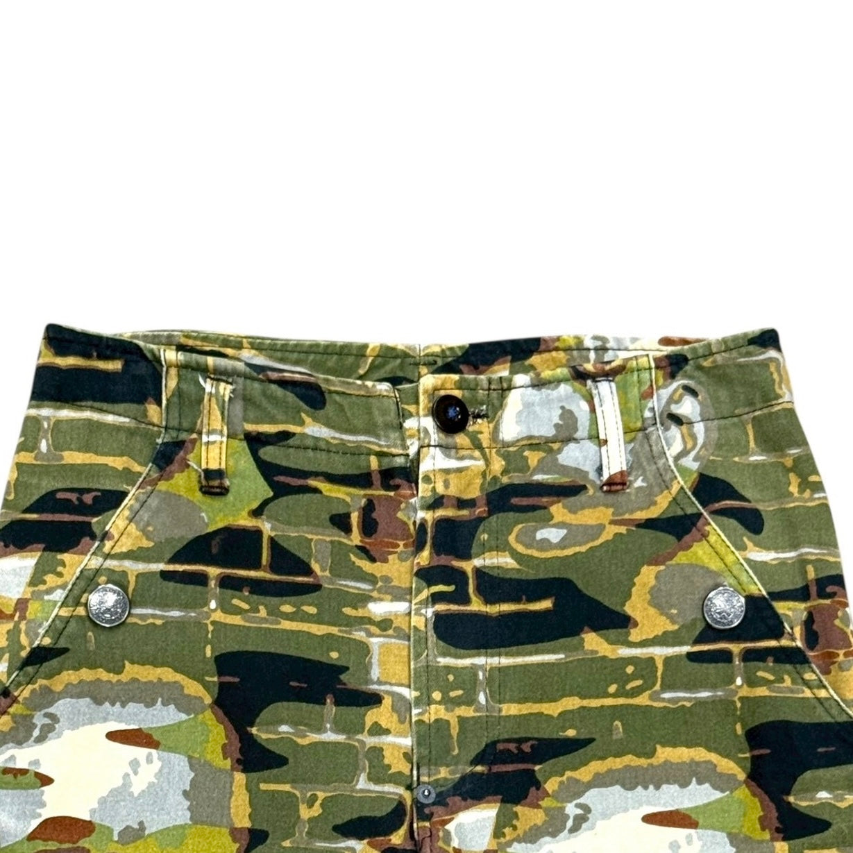 JEAN PAUL GAULTIER AW1997 FIGHT RACISM PUNK FACE PRINTED PANTS