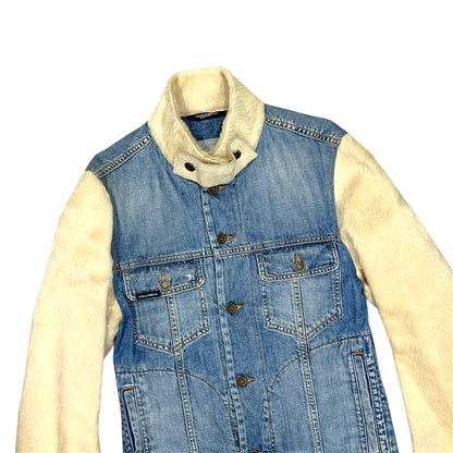 DOLCE & GABBANA FUR DENIM JACKET
