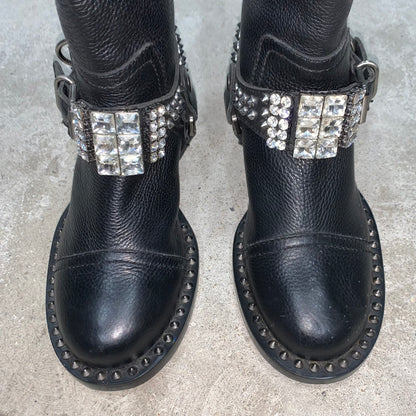 Miu Miu pony style biker boots