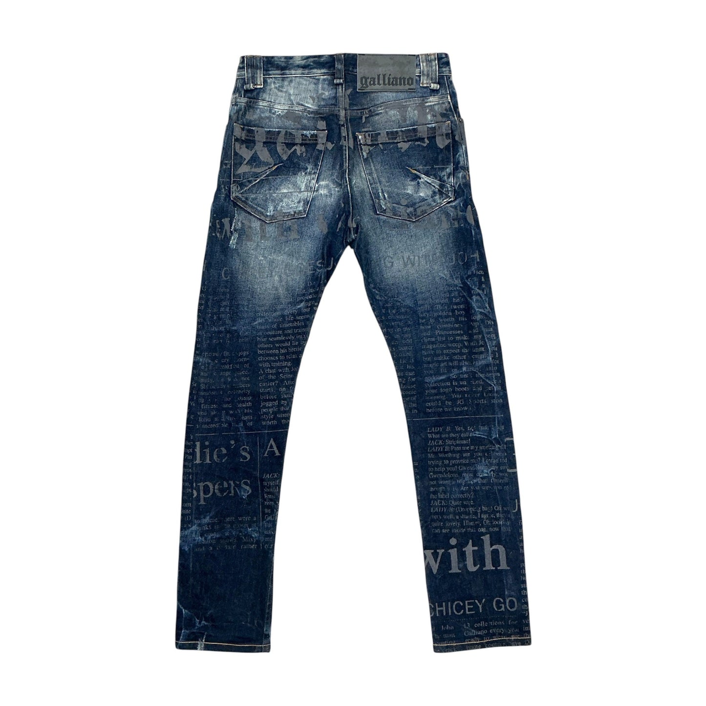 JOHN GALLIANO NEWSPAPER PRINTS JEAN