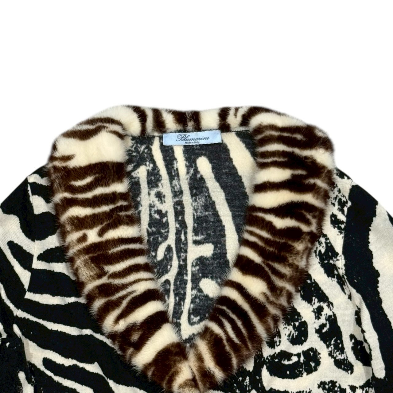 BLUMARINE 2000S CIRCA ZEBRA PRINTS CARDIGAN