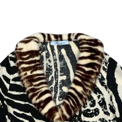 BLUMARINE 2000S CIRCA ZEBRA PRINTS CARDIGAN
