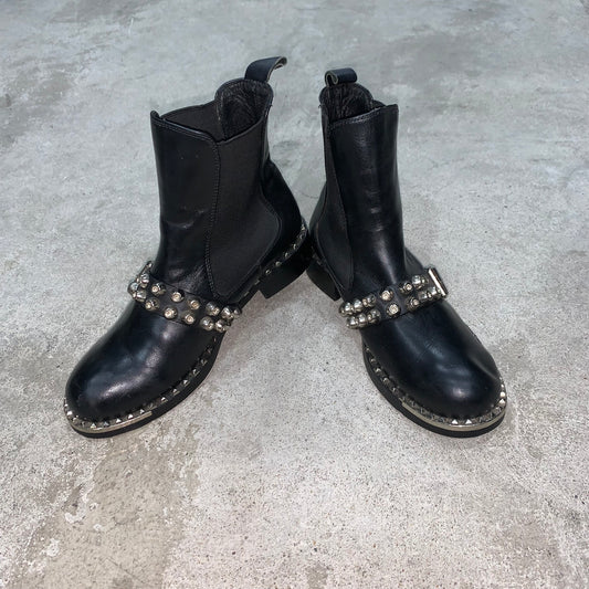 Miu Miu studded leather biker boots