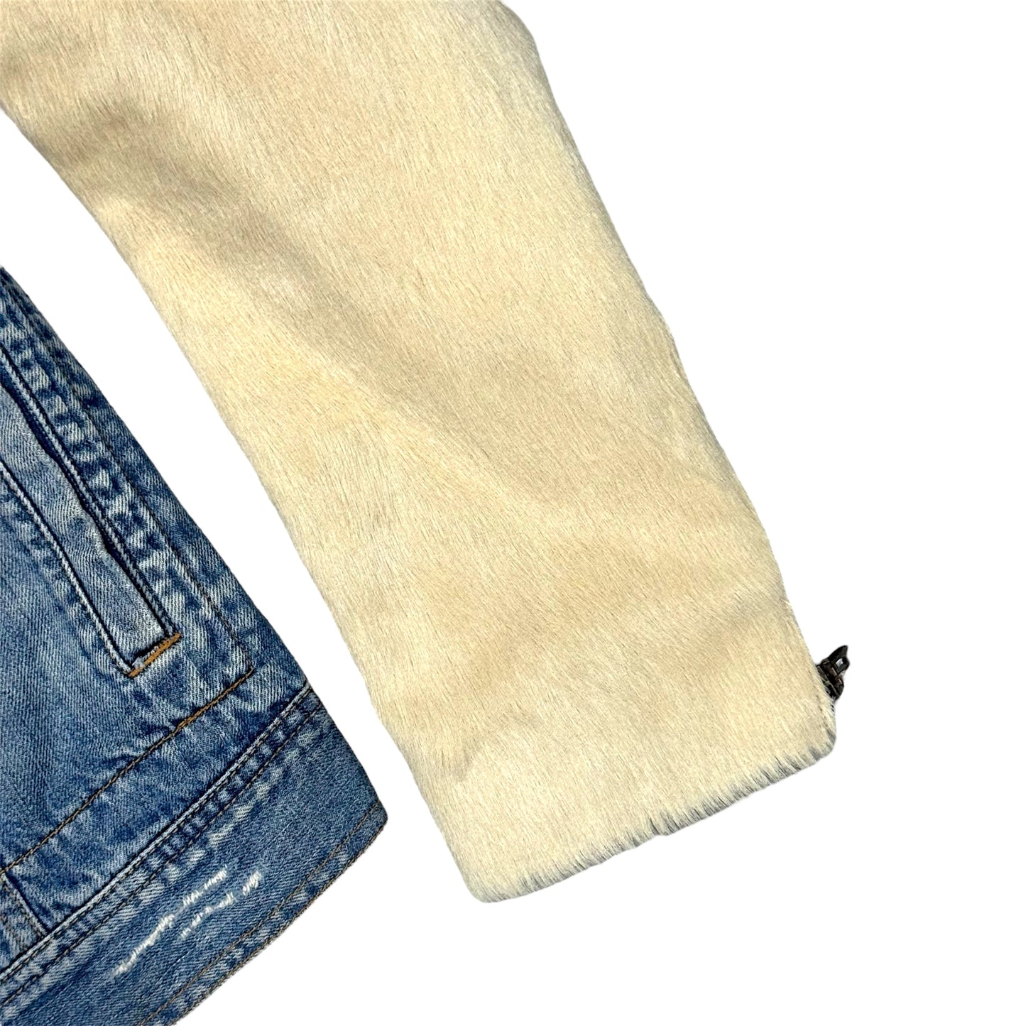 DOLCE & GABBANA FUR DENIM JACKET