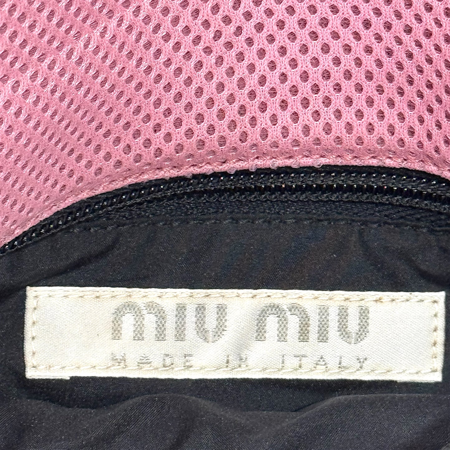 MIU MIU 1999 PINK MESH CROSSBODY BAG