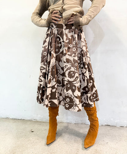 VIVIENNE WESTWOOD FLORAL METALLIC SKIRT