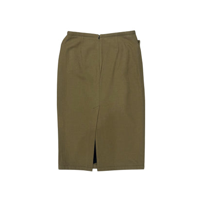 PRADA SPORT KHAKI MIDI SKIRT