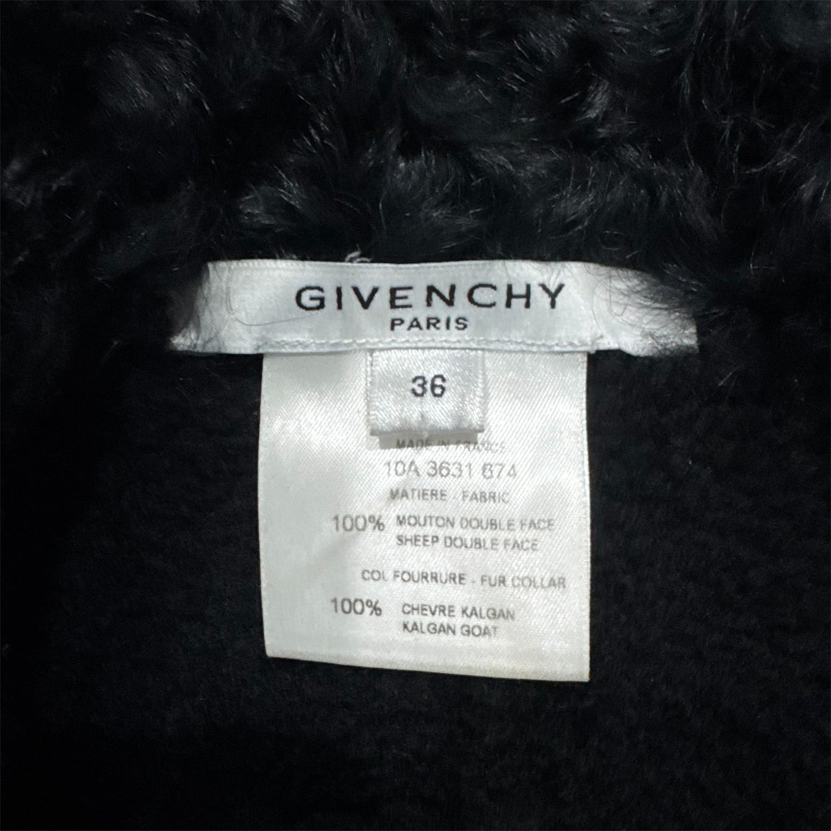 GIVENCHY BLACK SHEARLING VEST