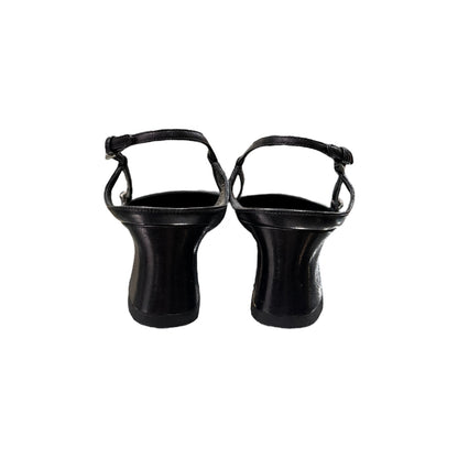 PRADA BLACK LEATHER MULES