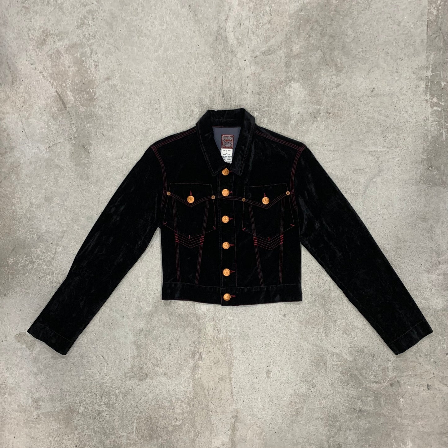 JEAN PUAL GAULTIER  crop velvet jacket