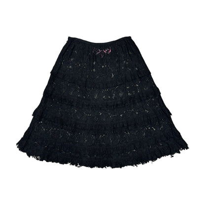JUNYA WATANABE MAN BLACK CUTWORK LACE SKIRT