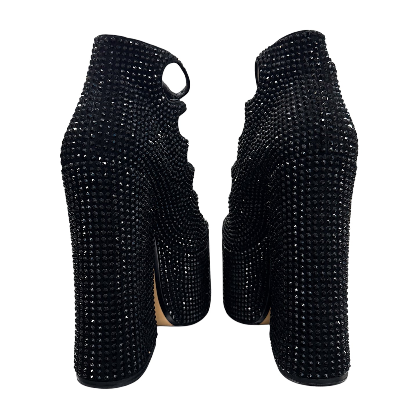 MARC JACOB KIKI BLACK RHINESTONE ANKLE BOOTS