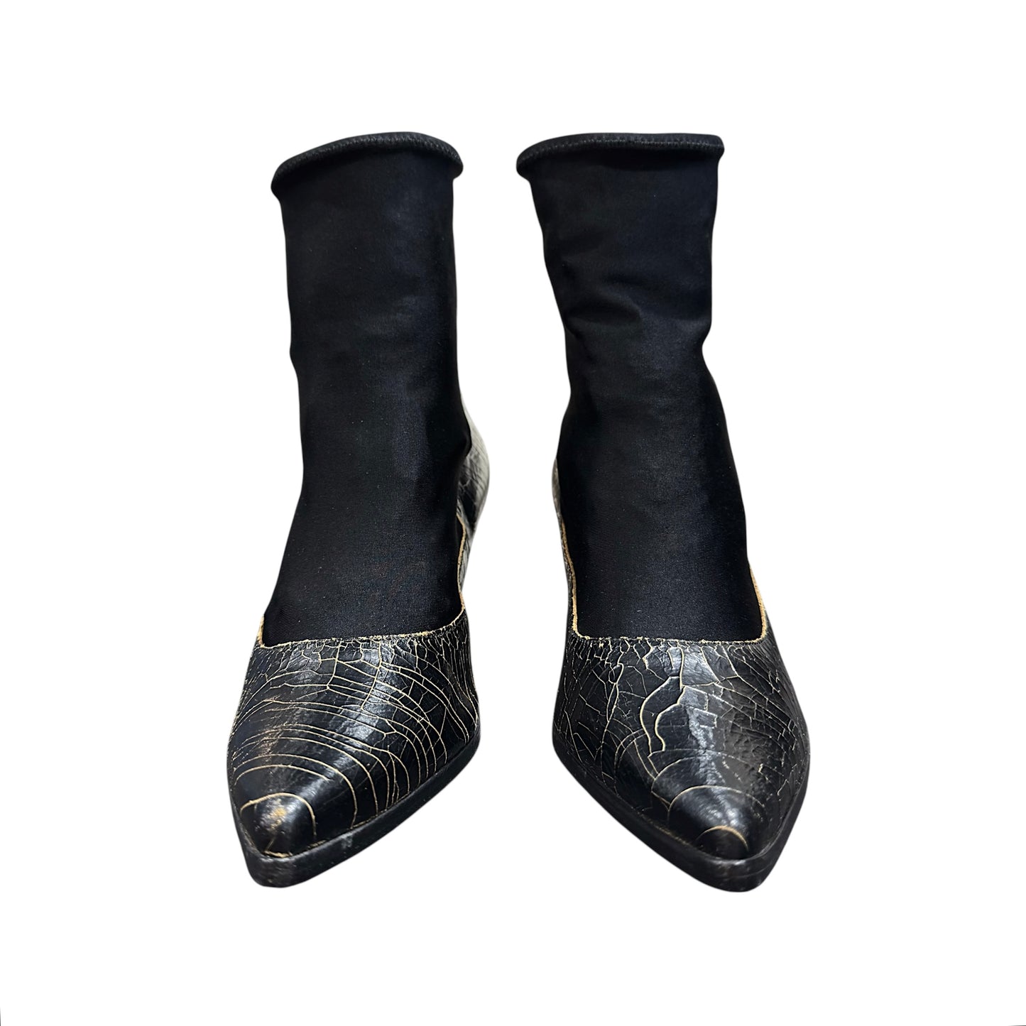 MIU MIU FW1999 CRACKLE ANKLE BOOTS