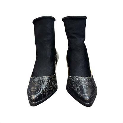 MIU MIU FW1999 CRACKLE ANKLE BOOTS