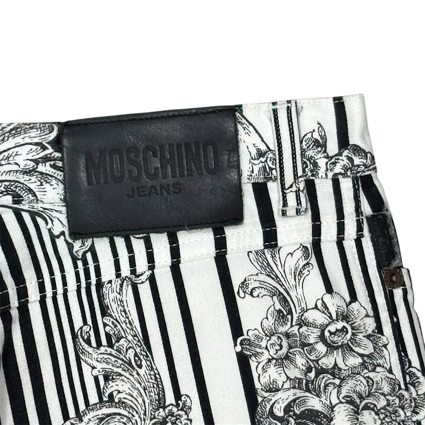 MOSCHINO BAROQUE BLACK & WHITE PANTS