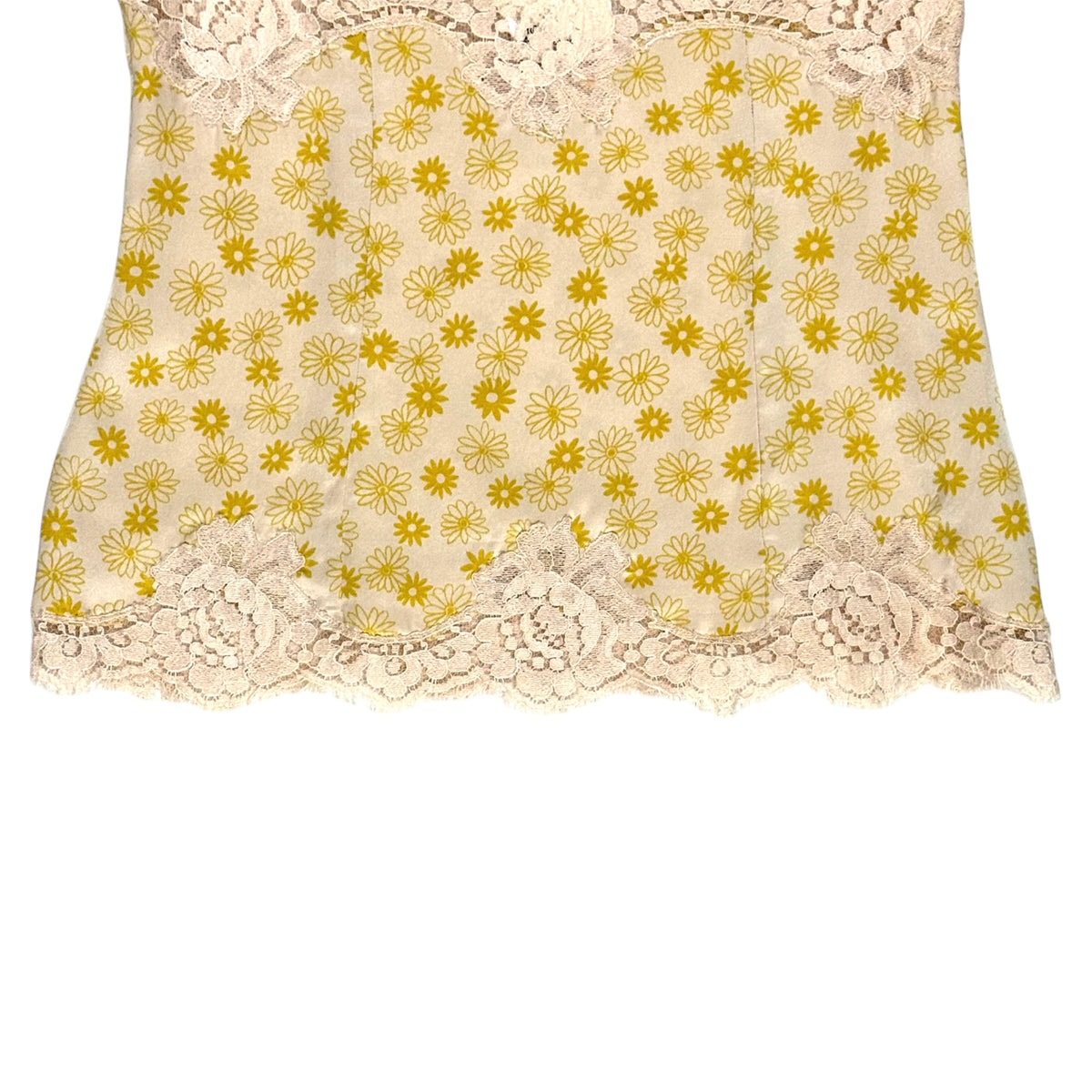 DOLCE & GABBANA YELLOW LACE TOP