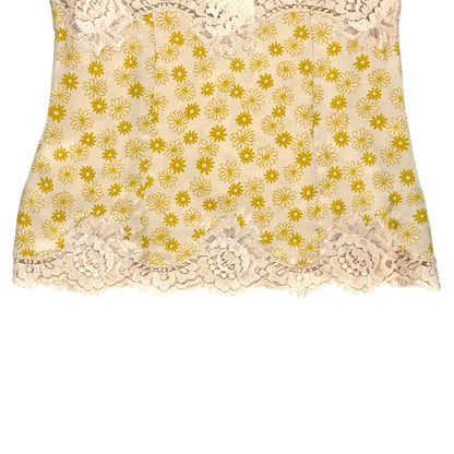 DOLCE & GABBANA YELLOW LACE TOP