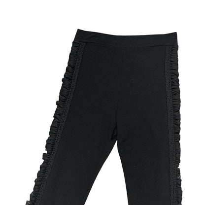 JEAN PAUL GAULTIER BLACK PLEATED LEGGINGS