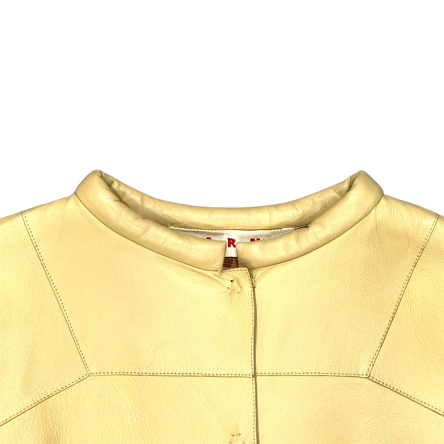 MARNI BUTTER YELLOW LEATHER TOP