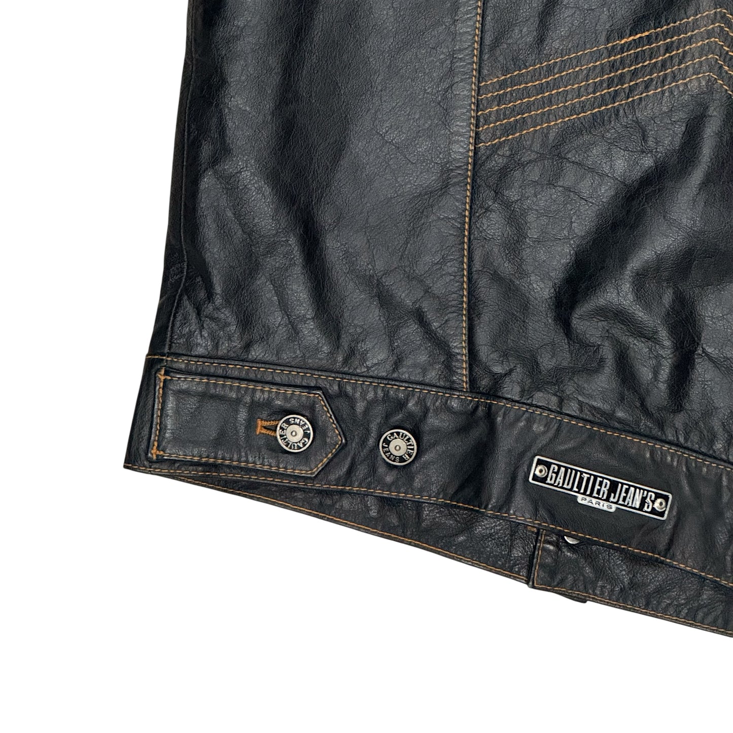 GAULTIER JEAN’S DARK BROWN LEATHER FUR VEST