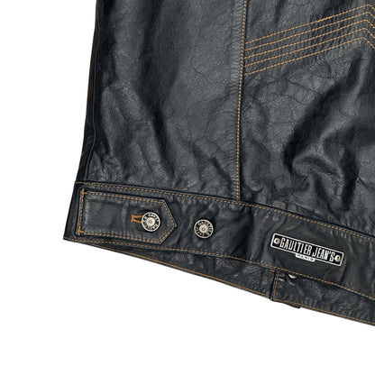 GAULTIER JEAN’S DARK BROWN LEATHER FUR VEST
