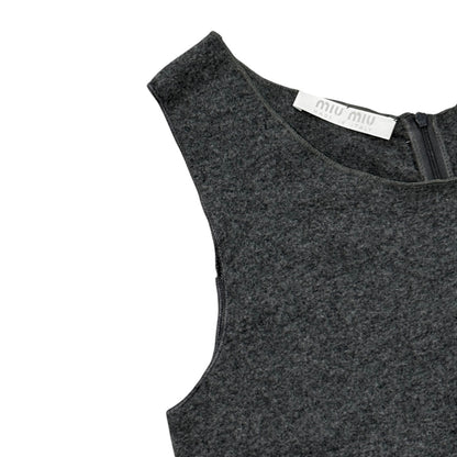 MIU MIU 90S GREY WOOL DRESS