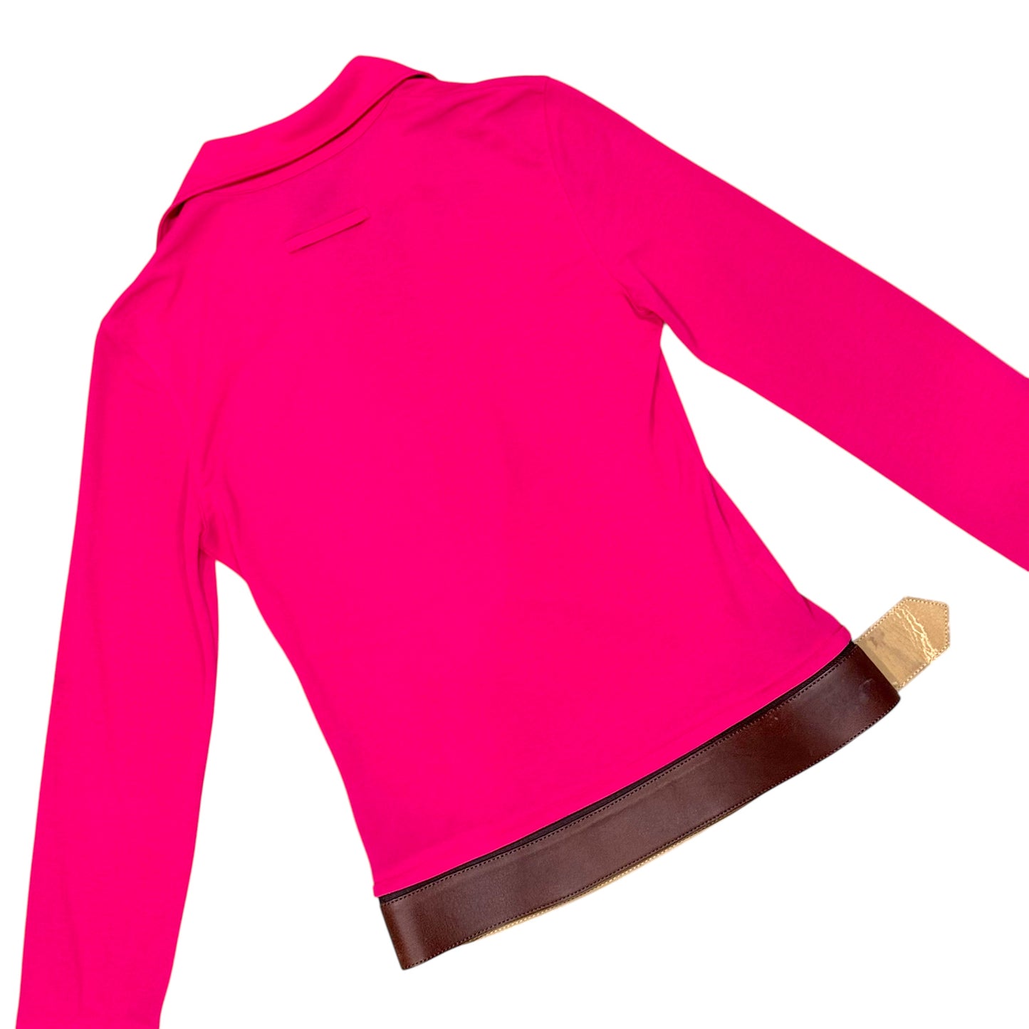 JEAN PAUL GAULTIER PINK BELT WRAP SHIRT