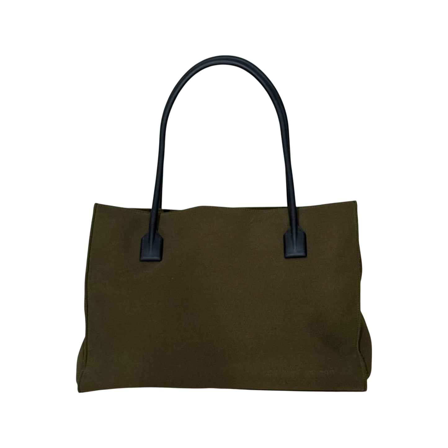 MIU MIU 2000S GREEN NEOPRENE TOTE BAG