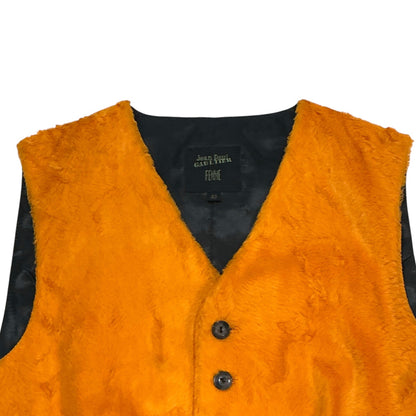 JEAN PAUL GAULTIER ORANGE FUR VEST