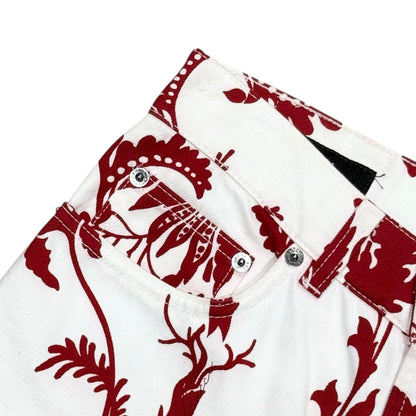 GUCCI BY TOM FORD FLORAL PRINT FLARED JEANS