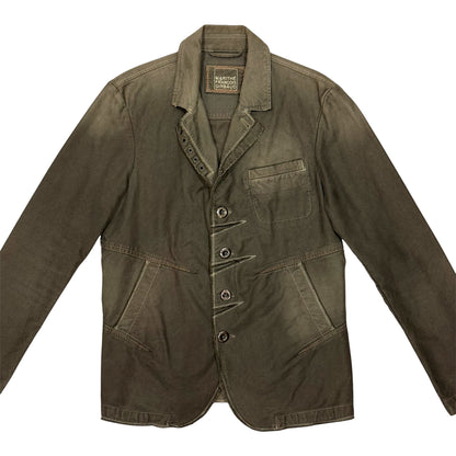 MARITHE FRANCOIS GIRBAUD WASHED KHAKI BLAZER