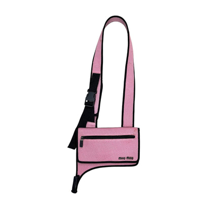 MIU MIU 1999 PINK MESH CROSSBODY BAG