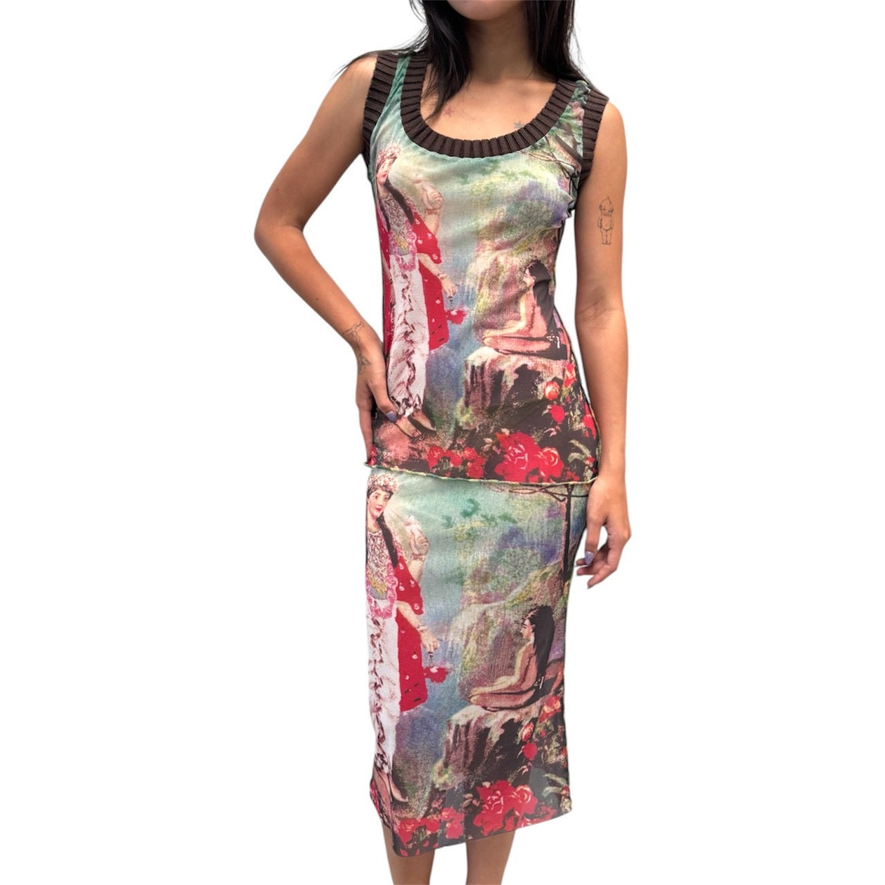 JEAN PAUL GAULTIER SS1998 HINDU GODDESS MESH DRESS