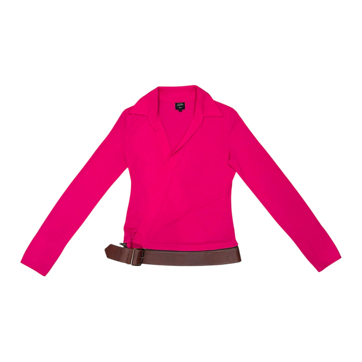 JEAN PAUL GAULTIER PINK BELT WRAP SHIRT
